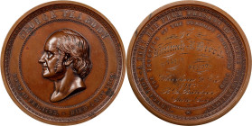 1883 George Peabody Award Medal. Julian SC-31. Bronze. Mint State.