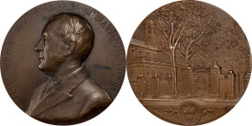 1907 Harvard University President Charles William Eliot Medal. By Leon Deschamps. Bronze. Mint State.