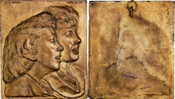 Undated (ca. 1958) Comedian Edie Adams and Singer Janet Blair Plaque. Uniface. By Robert T. Dieges. Bronze. About Uncirculated.