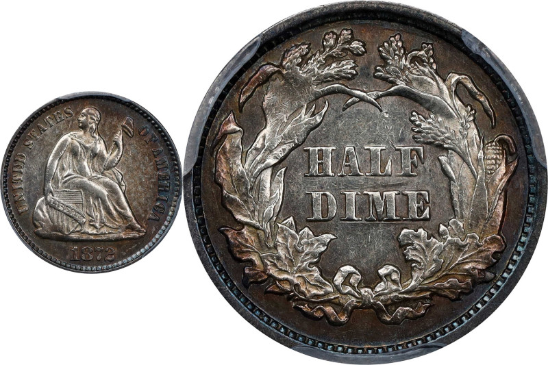 1872 Liberty Seated Half Dime. AU-58 (PCGS).

PCGS# 4400. NGC ID: 234X.