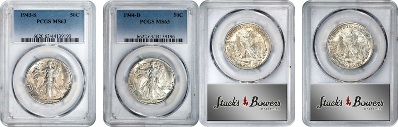 Lot of (2) 1940s Walking Liberty Half Dollars. MS-63 (PCGS).

Included are: 19...