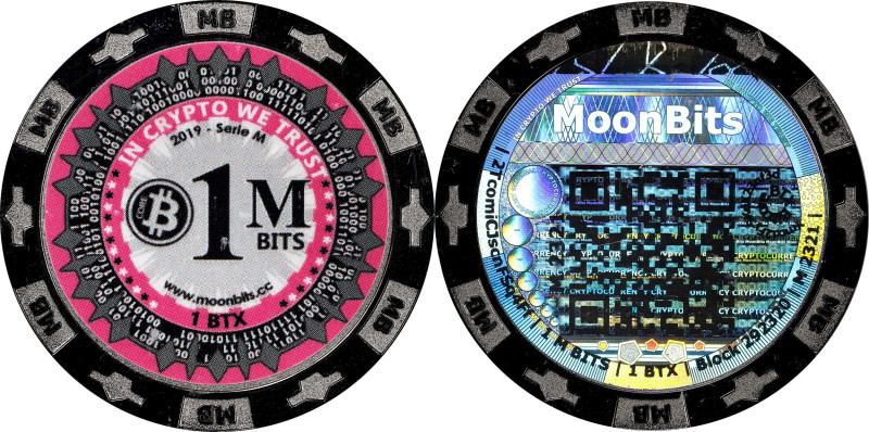 2019 MoonBits 1M Bits 1 Bitcore (BTX). Loaded. Firstbits 2TcomiCJ. Serial No. M2...