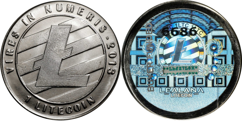 Unfunded 2013 Lealana 1 Litecoin. Firstbits LbfZ7L8X. Serial No. 6686. Buyer Fun...