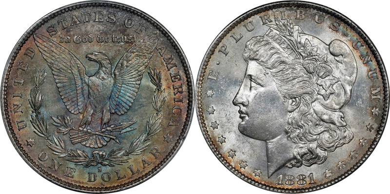 1881-S Morgan Silver Dollar. MS-64 (PCGS).

PCGS# 7130. NGC ID: 2549.