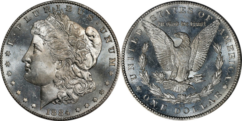 1884-CC Morgan Silver Dollar. MS-65 PL (PCGS).

PCGS# 7153. NGC ID: 254M.