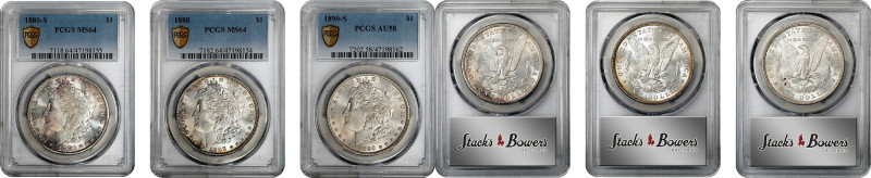 Lot of (3) 19th Century Morgan Silver Dollars. (PCGS).

Included are: 1880-S M...