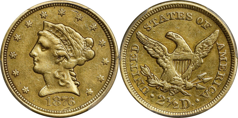 1876-S Liberty Head Quarter Eagle. VF Details--Ex Jewelry (PCGS).

PCGS# 7825....