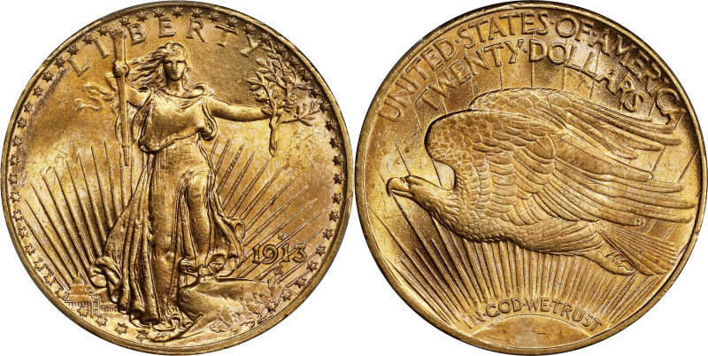 1913-S Saint-Gaudens Double Eagle. Unc Details--Scratch (PCGS).

PCGS# 9163. N...