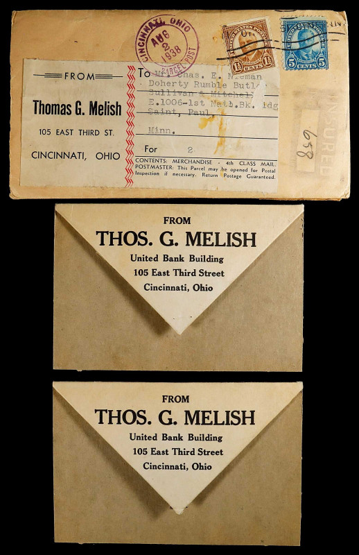 Lot of (2) 1936 Cleveland Centennial/Great Lakes Exposition Thos. G. Melish Hold...