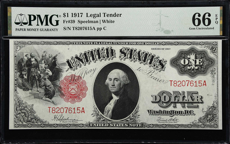 Fr. 39. 1917 $1 Legal Tender Note. PMG Gem Uncirculated 66 EPQ.

Gem offerings...