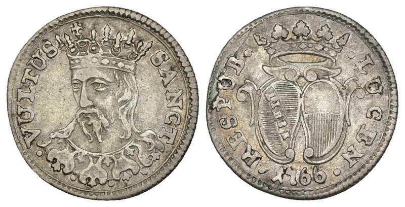 Lucca - Repubblica (1369-1799) - Grosso da 3 bolognini - 1766 - CNI 861 - Ag

...