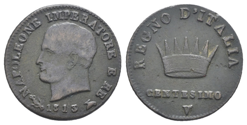 Venezia - Napoleone I (1805 -1814) - 1 centesimo 1813 - Gig.247/A - Ae

qBB 
...