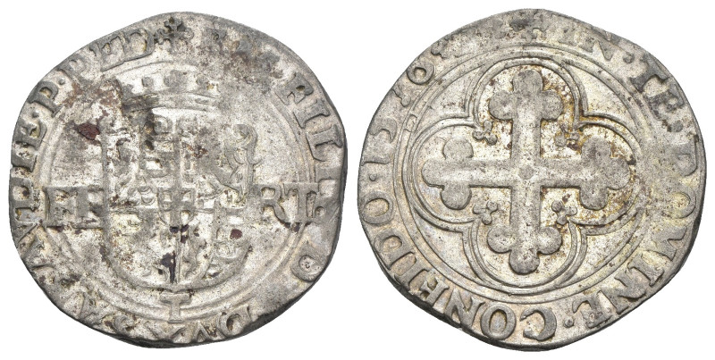 Emanuele Filiberto (1553-1580) - Bianco o Quattro Soldi 1576 - MIR 520ac - Mi - ...