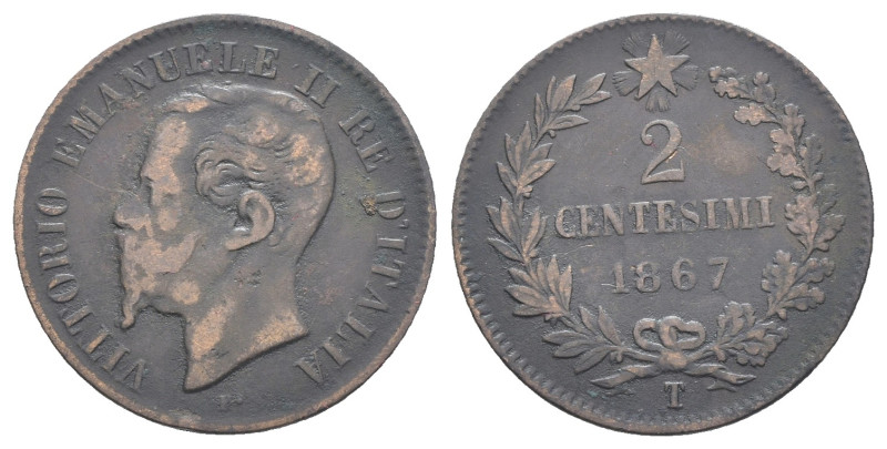 Vittorio Emanuele II (1861-1878) - 2 Centesimi 1867 - zecca di Torino - Cu - Gig...