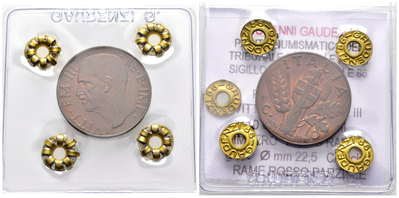 Vittorio Emanuele III (1900-1943) - 10 Centesimi Impero 1930 XVII - Rame rosso -...