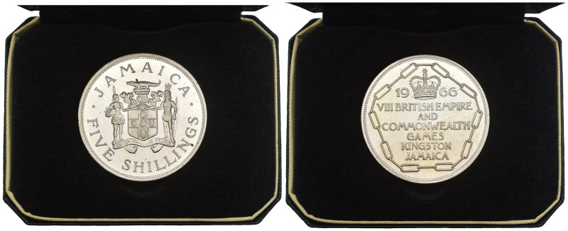 Jamaica - 5 Shilling 1966 commemorativi dell'VIII Giochi dell'Impero e del Commo...