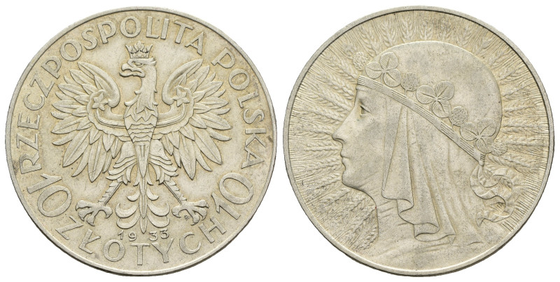 Polonia - 10 Zlotych 1933 - Prima Repubblica (1918-1939) - Ag. 750 - Y# 22

SP...