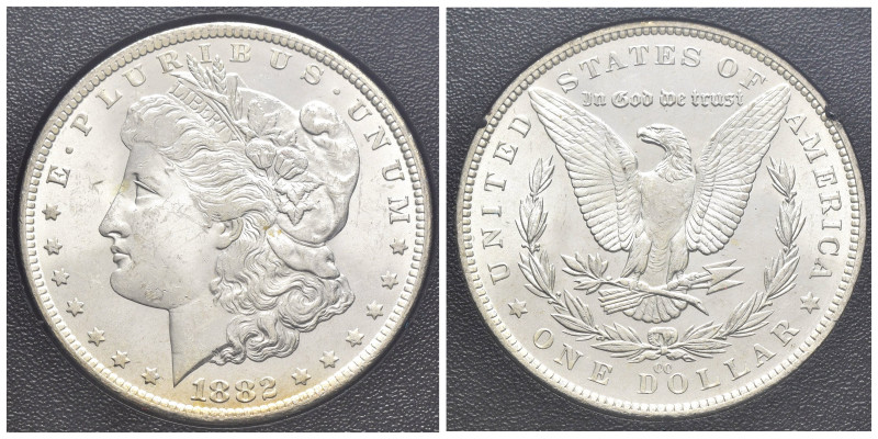 Stati Uniti d'America (1776-oggi) - Dollaro "Morgan" 1882 CC Carson City - KM#81...