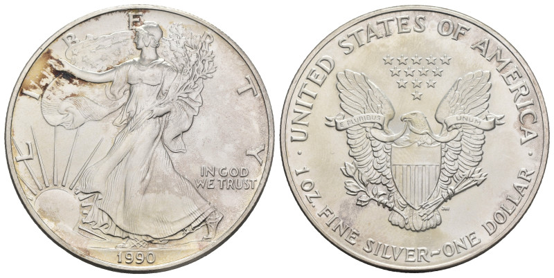 Stati Uniti d'America (1776-oggi) - 1 Dollaro Liberty 1990 - Philadelphia - Ag. ...