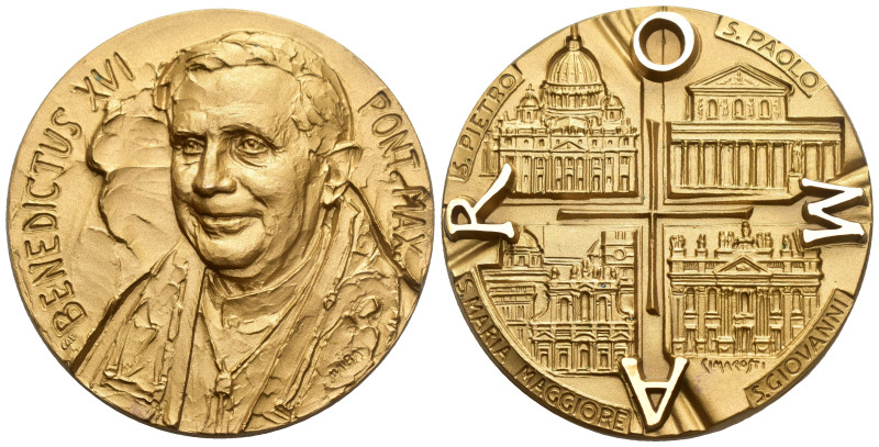 Medaglia - Benedetto XVI (2005-2013) - Basiliche - gr. 86,98; Ø mm 51 - Ae

FD...