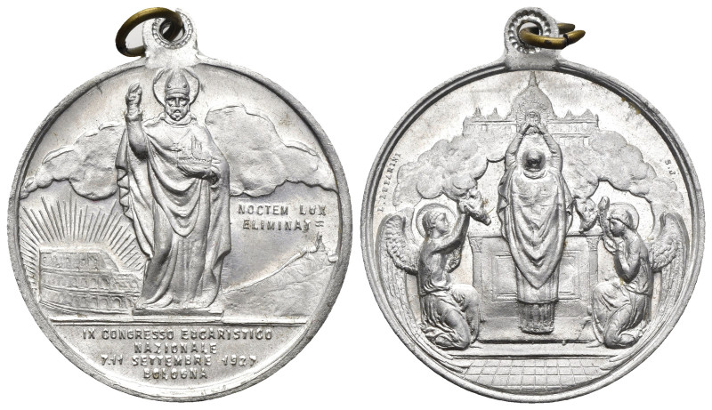 Italia - medaglia con S. Petronio emessa nel 1927 per commemorare il IX Congress...