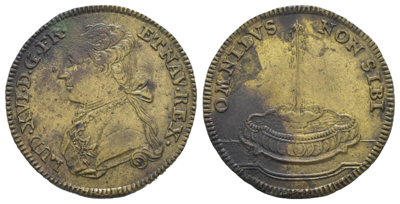 Luigi XVI (1775-1791) gettone prodotto a Norimberga - D/LVD. XVI. D. G. FR. ET. ...