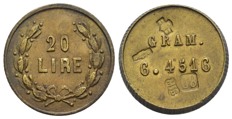 Peso Monetale - Italia - 20 Lire - Punzoni vari - gr. 6,46

qSPL

SPEDIZIONE...