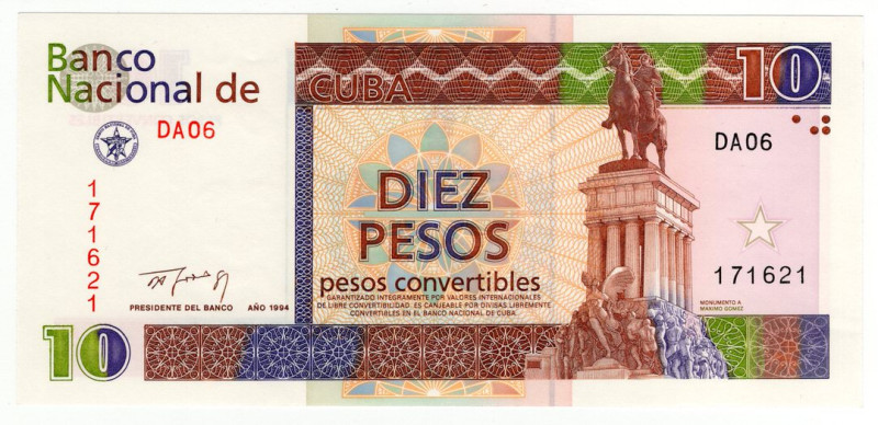 Cuba - 10 Pesos Convertibles 1994 - P#FX40 

qFDS

SPEDIZIONE IN TUTTO IL MO...