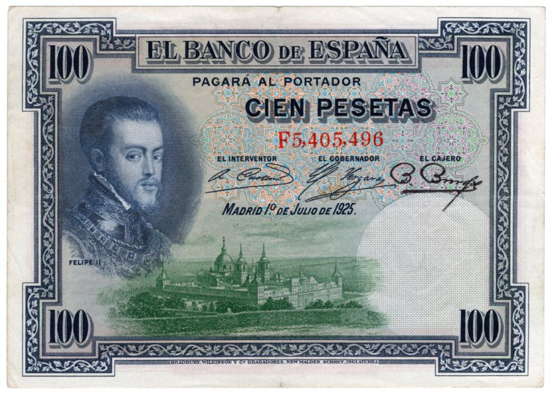 Spagna - Alfonso XIII (1886-1931) - 100 Pesetas 1925 - P# 69

BB-

SPEDIZION...