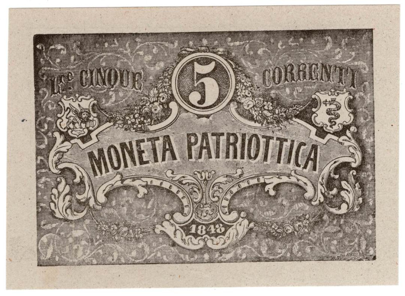 FACSIMILE - Venezia - Moneta Pratriottica - 5 Lire 1848

SPEDIZIONE SOLO IN IT...