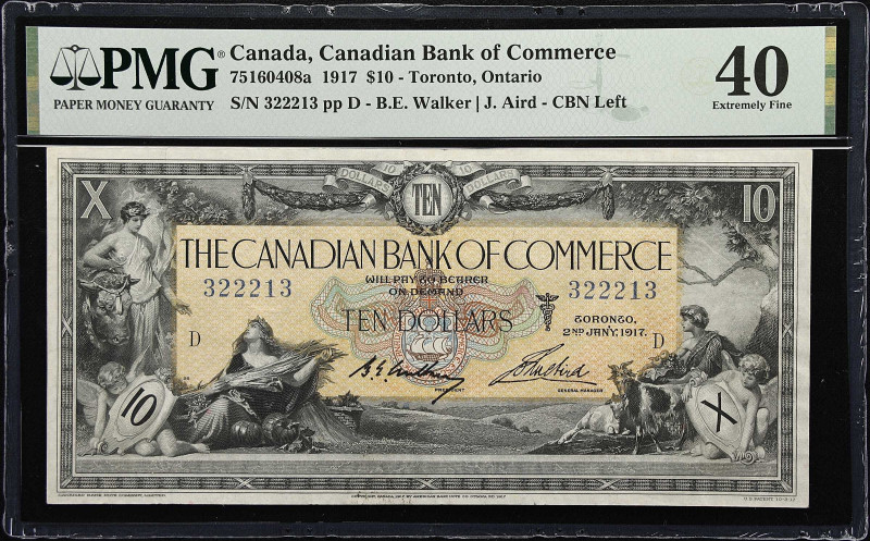 CANADA. Canadian Bank of Commerce. 10 Dollars, 1917. CH #75-16-04-08a. PMG Extre...