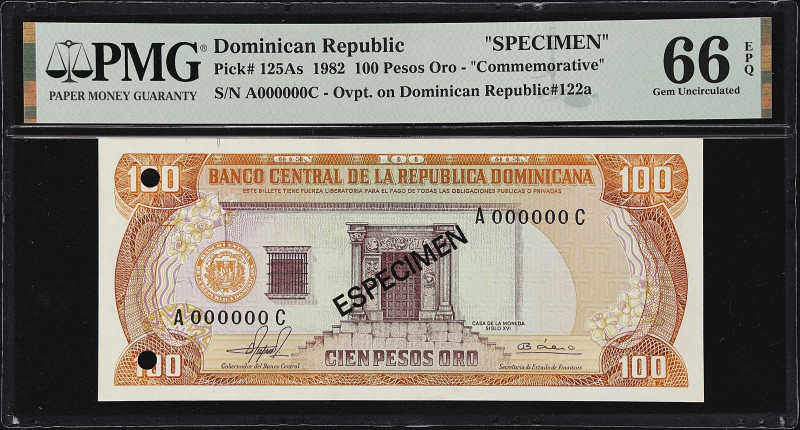 DOMINICAN REPUBLIC. Banco Central de la Republica Dominicana. 100 Pesos Oro, 198...