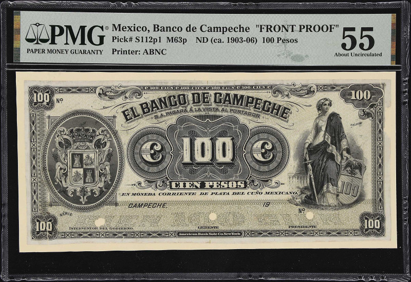 MEXICO. Lot of (2). Banco de Campeche. 100 Pesos, ND (ca. 1903-06). P-S112p1 & S...