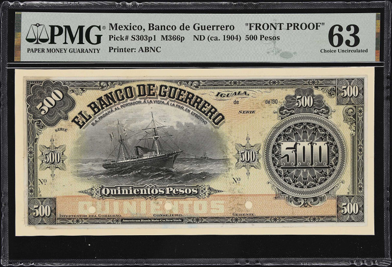 MEXICO. Lot of (2). Banco de Guerrero. 500 Pesos, ND (ca. 1904). P-S303p1 & S303...