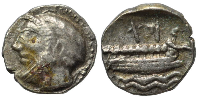 PHOENICIA. Arados (?). 4th century BC. 1/16 Shekel (?) (silver, 0.59 g, 9 mm). L...