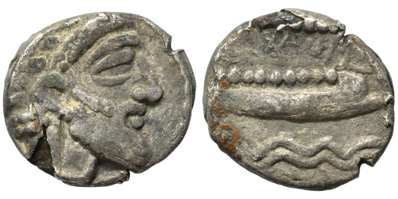 PHOENICIA. Arados. Uncertain king. Circa 400-384 BC. 1/16 Shekel (silver, 0.56 g...