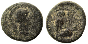 PHRYGIA. Synnada. 2nd-1st centuries BC. Ae (bronze, 3.23 g, 17 mm). Helmeted head of Athena right. Rev. Owl, with head facing, standing right on overt...