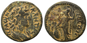 PHRYGIA. Docimeum. Pseudo-autonomous, Time of the Antonines, 138-192. Ae (bronze, 6.70 g, 23 mm). ΙЄΡΑ СVΝ - ΚΛΗΤΟС Draped bust of the Senate right. R...