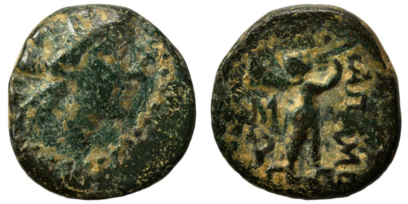 PHRYGIA. Apameia. Circa 88-40 BC. Ae (bronze, 3.64 g, 17 mm). Turreted head of A...