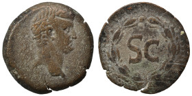 SYRIA, Seleucis and Pieria. Antioch. Claudius, 41-54. Ae (bronze, 6.45 g, 23 mm). [IM·TI·CLA·CAE AV·GER] Laureate head right. Rev. Large S C within wr...