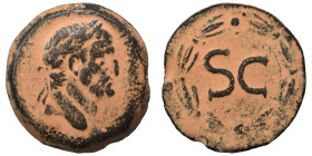 SYRIA, Seleucis and Pieria. Antioch. Galba, 68-69. Ae (bronze, 11.96 g, 27 mm). [IM·SER·SVL·GALBA·CAE] Laureate head of Galba to right. Rev. Large S C...