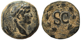 SYRIA, Seleucis and Pieria. Antioch. Otho, 69. Ae (bronze, 8.32 g, 23 mm). [IMP M OTHO CAE AVG] Laureate head right. Rev. S C in laurel wreath. RPC 43...