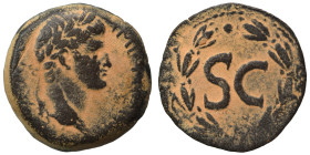 SYRIA, Seleucis and Pieria. Antioch. Otho, 69. Ae (bronze, 5.82 g, 22 mm). IMP [M OTHO CAE AVG] Laureate head right. Rev. S C in laurel wreath. RPC 43...