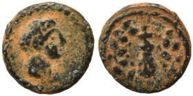 SYRIA, Seleukis and Pieria. Antioch. Pseudo-autonomous, circa 1st century BC. Ae (bronze, 1.14 g, 11 mm). Bust of Heracles right. Rev. Club. Lindgren ...