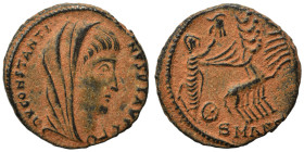 Divus Constantine I, died 337. Follis (bronze, 1.73 g, 15 mm), Antioch. DV CONSTANTINVS P T AVGG Veiled head of Divus Constantine I to right. Rev. Div...