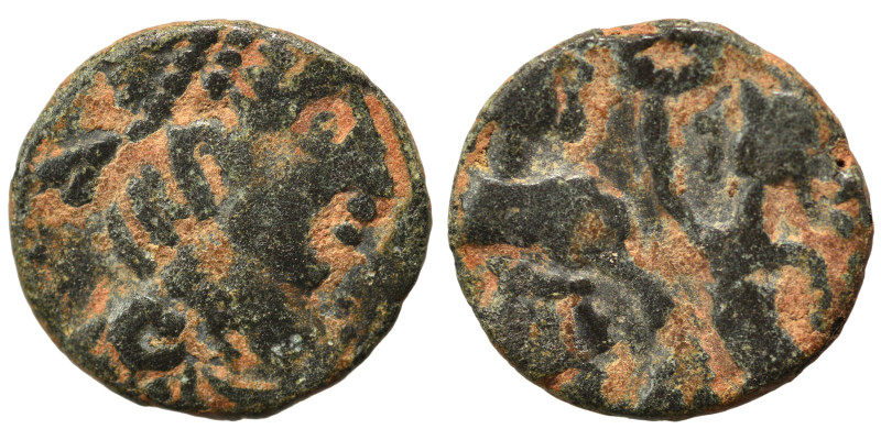 Uncertain. Barbaric imitation, circa 4/5th centuries. Ae (bronze, 1.07 g, 12 mm)...