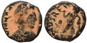 Johannes, usurper, 423-425. Ae (bronze, 1.02 g, 11 mm), Rome. Pearl-diademed, draped and cuirassed bust of Johannes to right. Rev. SALVS REI PVBLICE V...