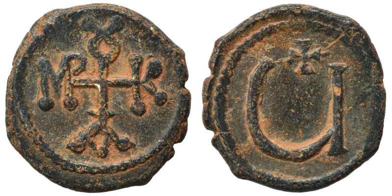 Maurice Tiberius, 582-602. Pentanummium (bronze, 1.86 g, 15 mm), Theoupolis (Ant...