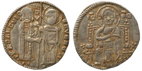 ITALY. Venice. Francesco Dandolo, 1328-1339. Grosso (silver, 2.18 g, 20 mm). FRA DANDVLO / DVX / S M VЄNЄTI. Doge and St. Mark standing facing, holdin...