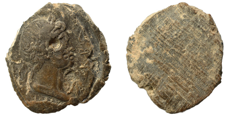 Greek-Roman. Circa 1st-3rd centuries AD. Terracotta token. 2.63 g, 25 mm.